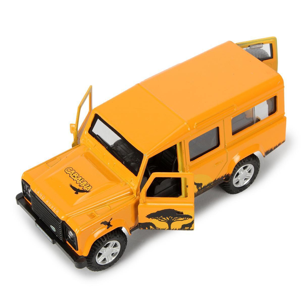 Модель ин. мет. "Land Rover Defender Сафари" 12см, открыв. двери, в коробка DEFENDER-SF (Технопарк)