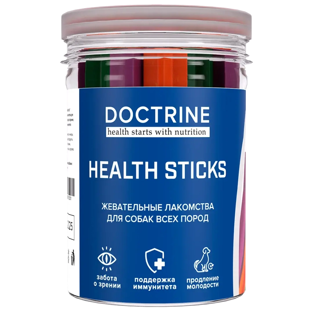 DOCTRINE HEALTH STICKS Жевательные лакомства для собак всех пород (15 шт)