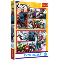 Puzzles - "2x70" - Become a hero / Disney Marvel The Avengers