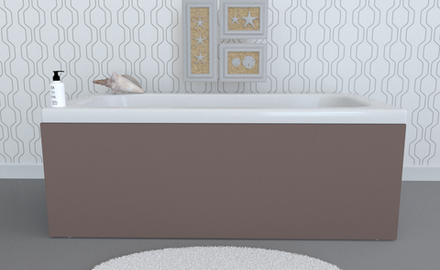 Экран под ванну глухой TR-10-208 айрон матовый soft touch