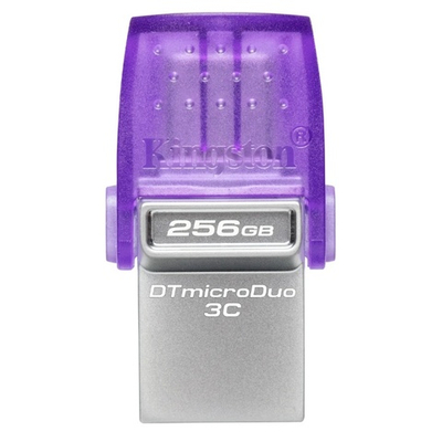 Флеш накопитель Kingston 256Gb DataTraveler microDuo 3C DTDUO3CG3/256GB USB3.0 фиолетовый