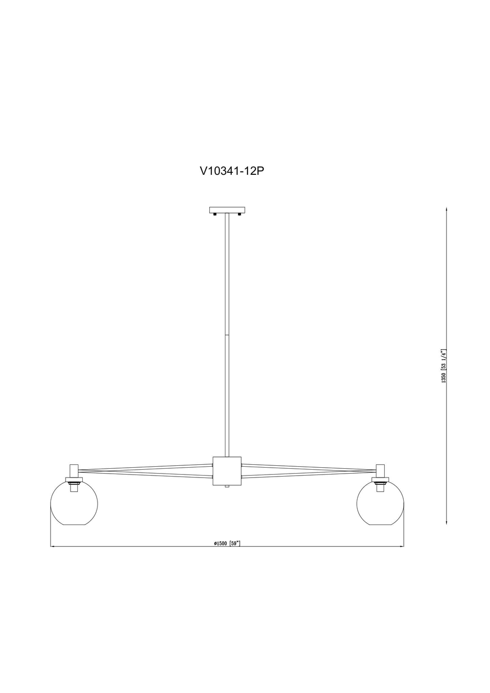 Люстра подвесная Moderli V10341-12P Bizet