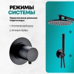Душевой комплект Grocenberg GB5090BL Черный матовый