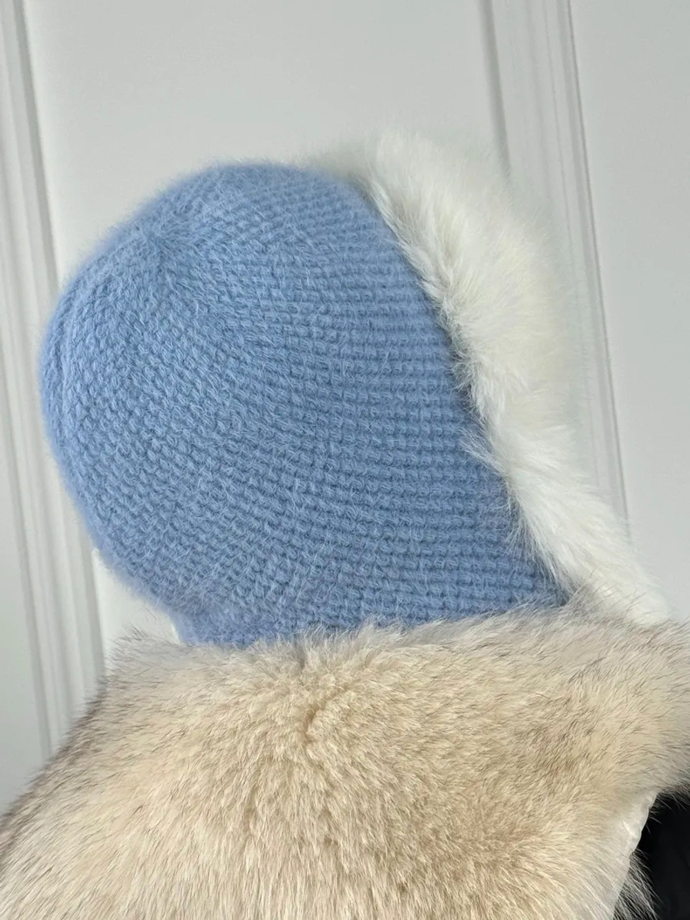 шапка ушанка зимняя меховая с флисом теплая стильная