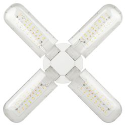 Фитолампа для растений светодиодная ЭРА FITO-36W-Rа90-E27-FOLD 4-х лепестковая полного спектра 36 Вт Е27