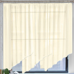 Занавеска "Ф. ТРИО", цвет шампань, на шторной ленте, Польша.