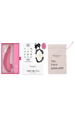 Womanizer Premium 2 - Бесконтактный клиторальный стимулятор, розовый