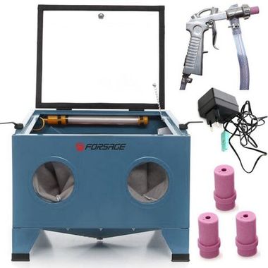 Пескоструйная камера (объем-72л, 6.8атм,340м/мин )настольная пневмо. Forsage F-SBC90