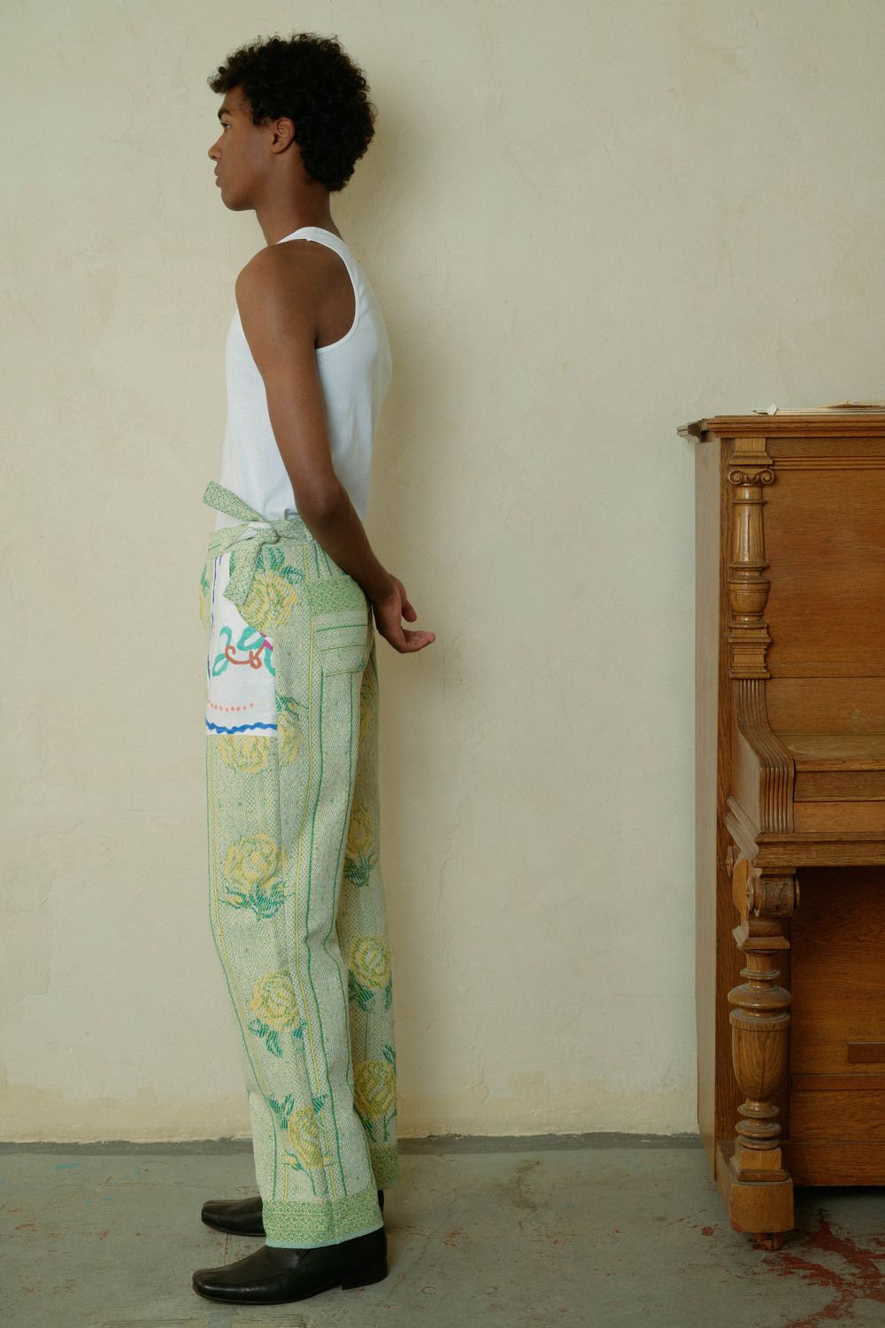 Брюки Soeurs с Расшитыми Карманами 2 / Hand-Embroidered Pockets 2 зеленые