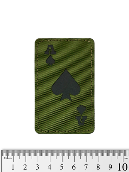 Шеврон Туз пик кордура. Олива светоотражающий