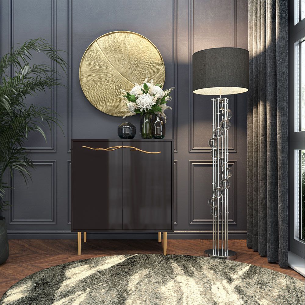 Комод Арт Колор Стайл Голд с 2 полками Терпкий коричневый