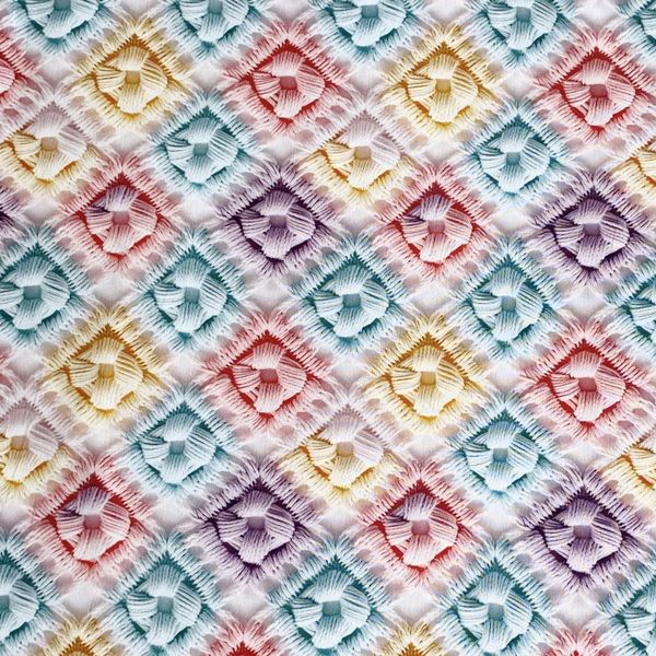ВЯЗАНЫЕ КВАДРАТИКИ , 100% хлопок Handmade Fabrics 1