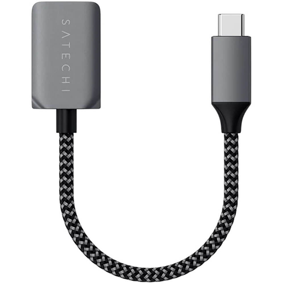 Переходник Satechi USB Type-C - USB 3.0 0.1 м (ST-UCATCM) серый космос
