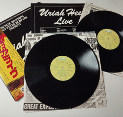 Винтажная виниловая пластинка LP Uriah Heep Live (Japan 1973) (Obi) Love Machine