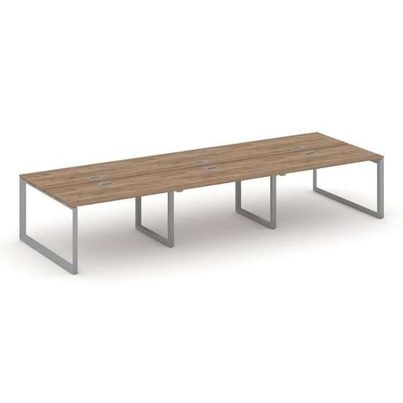 Style Project Рабочая станция двухсторонняя SN-59O.DRS-073 Дуб Табак/Металл Серый/Серебро Заглушка 4