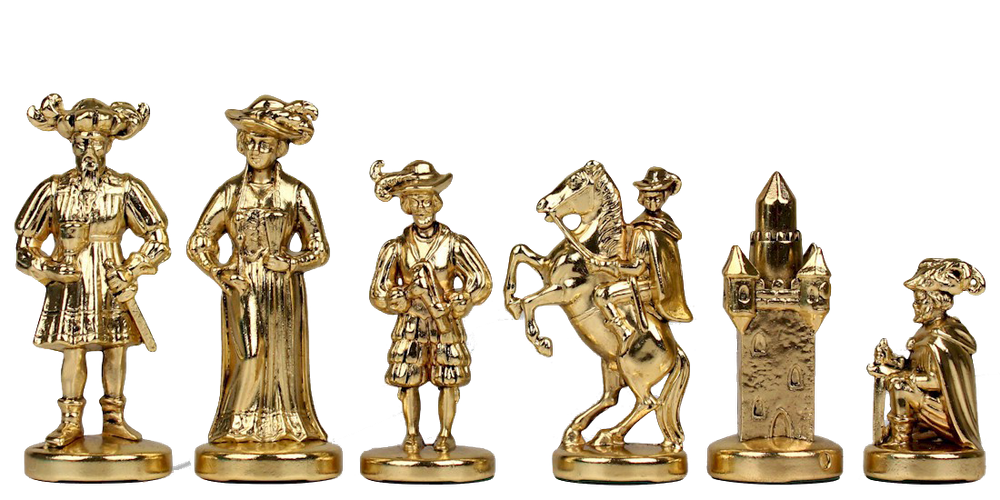 Manopoulos Шахматы бронзовые Рыцари Средневековья