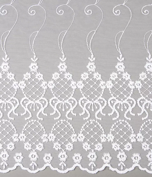 Тюль Legrand Флёр снежно-белый с фигурным краем