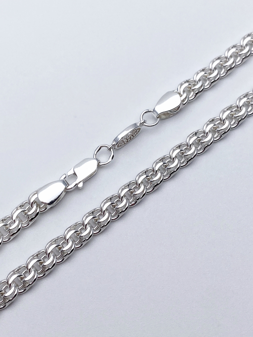 Цепь из серебра/Бисмарк/Со вставкой спаси и сохрани