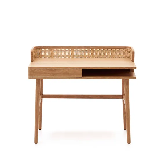 Письменный стол Araxi 105x62 см из массива ясеня и ротанга