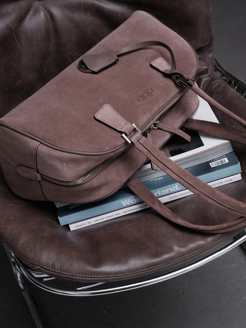 Замшевая сумка DBR 31358 капучино/велюр