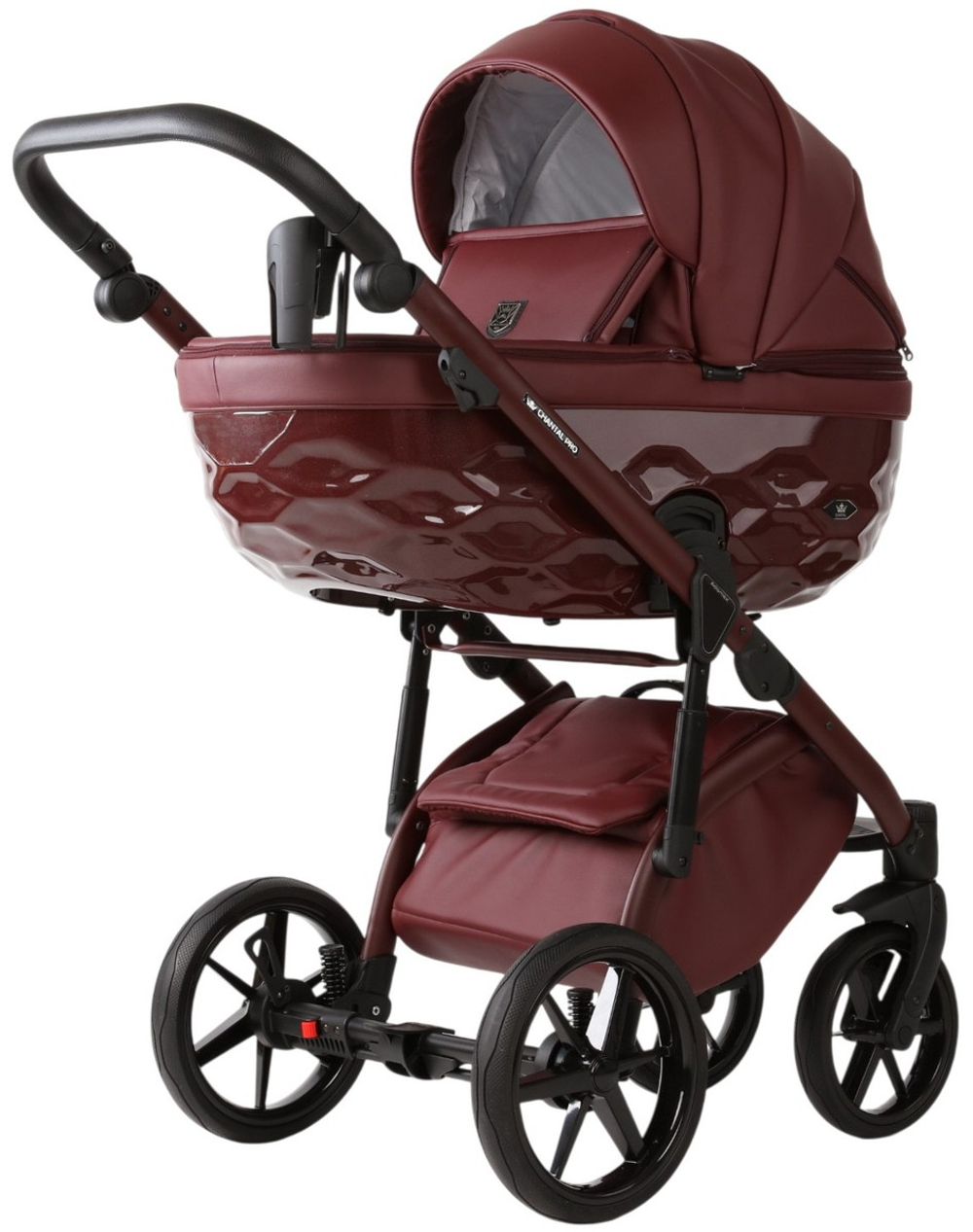 Детская коляска Adamex Chantal Pro Natura 2 в 1 CN-18-RUBY (БОРДОВАЯ КОЖА)