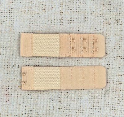 Застежка-удлинитель для бюстгалтера, р. 9,5*2,5см/5мм, бежевый