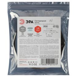 Светодиодная лента ЭРА LS2835-14,4-180-12-6500K-IP20-1 year-5m холодный белый 1 год