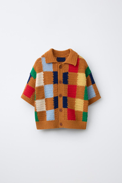 ZARA РУБАШКА В КЛЕТКУ, РАЗНОЦВЕТНЫЙ