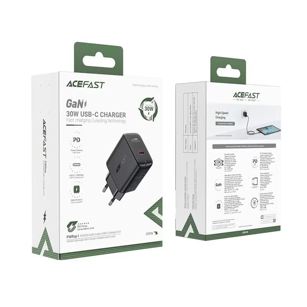 A21 30W GaN single USB-C charger (EU)