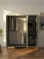 Dipriz Шкаф для одежды Карлос из сосны, 3 двери, 154х50х173, со штангой и полками, эвкалипт