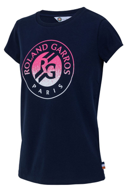 Женская теннисная футболка Roland Garros Big Logo 2024 T-Shirt - небесный