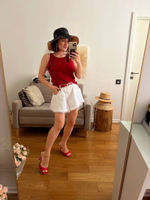 Панама хлопок двухсторонняя черный/бежевая клетка