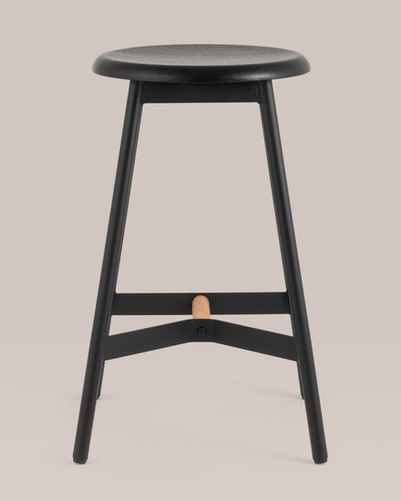 Стул полубарный Knobb черный