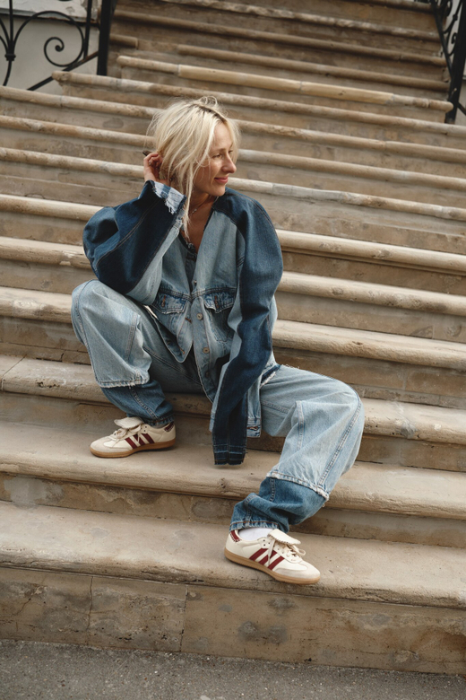 Upcycling джинсы с воланами