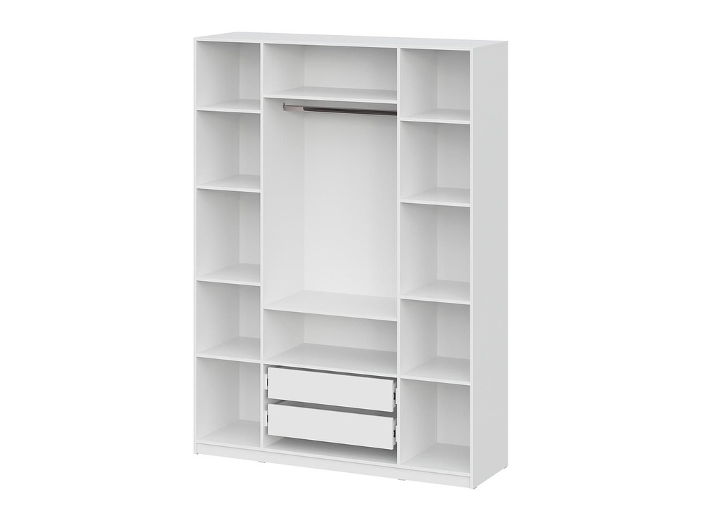 ШК 5 шкаф 1600 + антресоль + полки 1 комплект + ящики 1 комплект / Белый