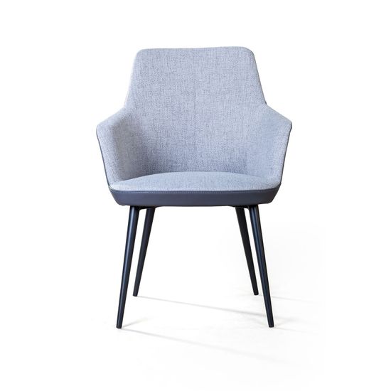 Стул с подлокотниками Frank, рогожка комби серый