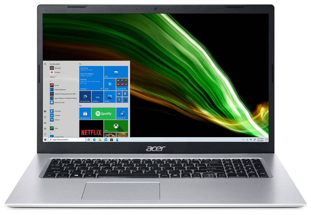 Ноутбук Acer Aspire 3 A317-53-31BF Intel Core i3 1115G4, 3.0 GHz - 4.1 GHz, 8192 Mb, 17.3" Full HD 1920x1080, 256 Gb SSD, DVD нет, Intel UHD Graphics, Windows 11 Professional, серебристый, NX.AD0ER.01M
