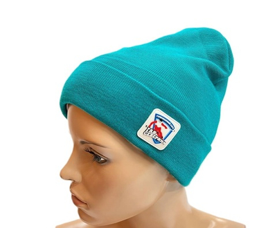 Шапка Клубная вязаная бини (акватория)