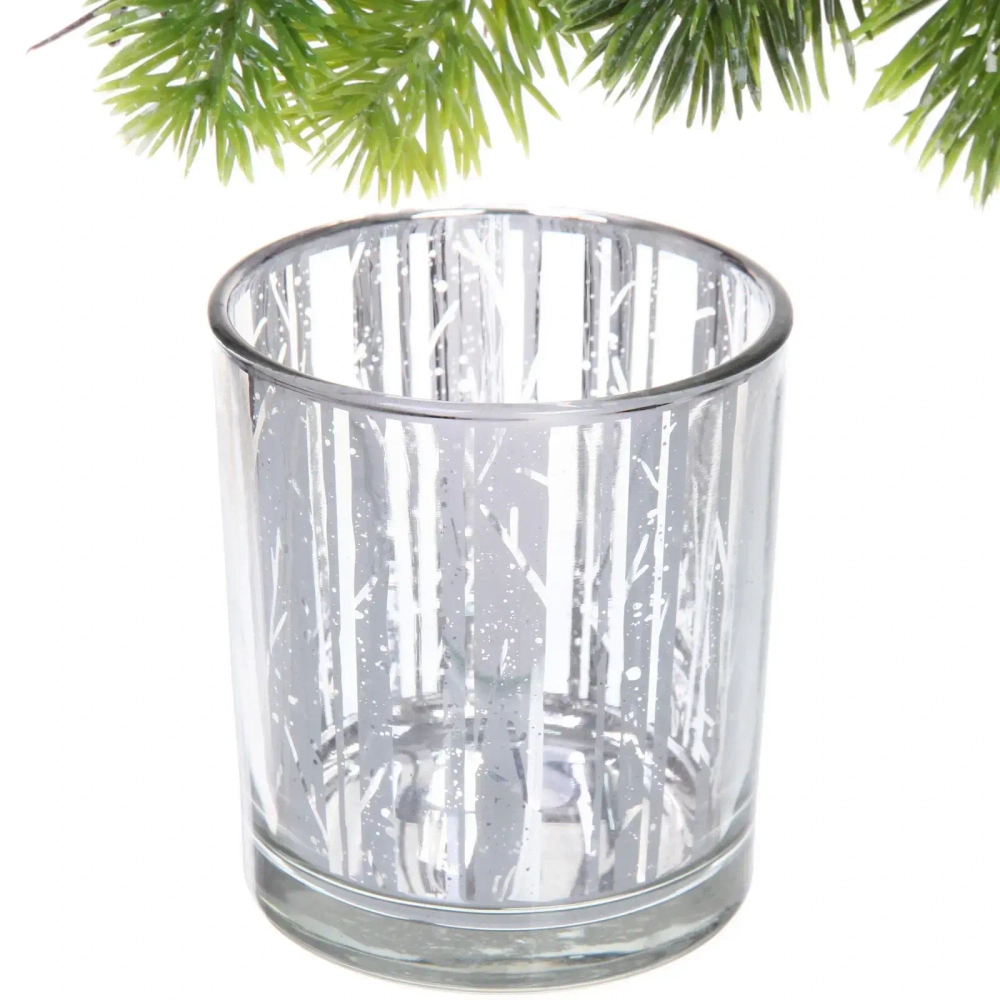 Подсвечник «Сияние» 7*7,8 см, Серебро