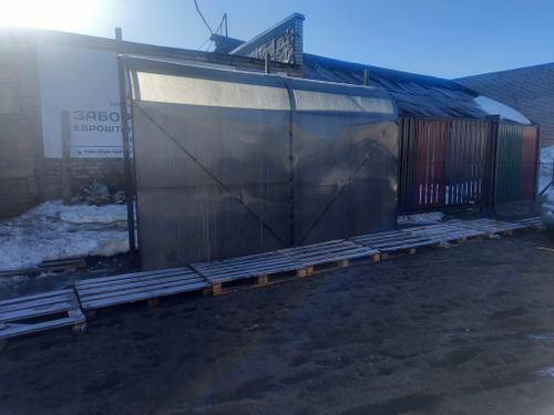 Навес под откатные ворота.