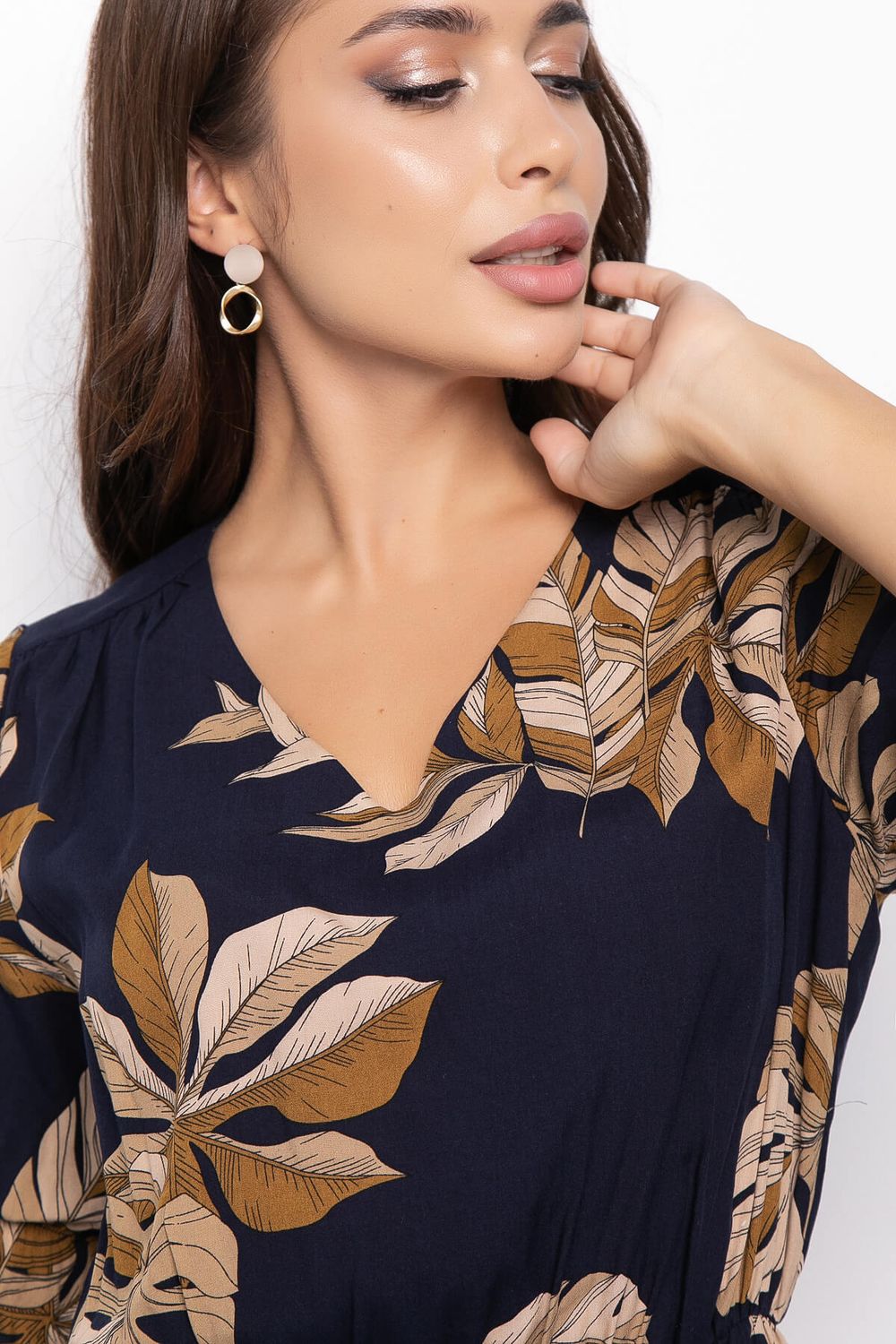 Платье "Ирени" П7334 (темно-синее) LT Collection