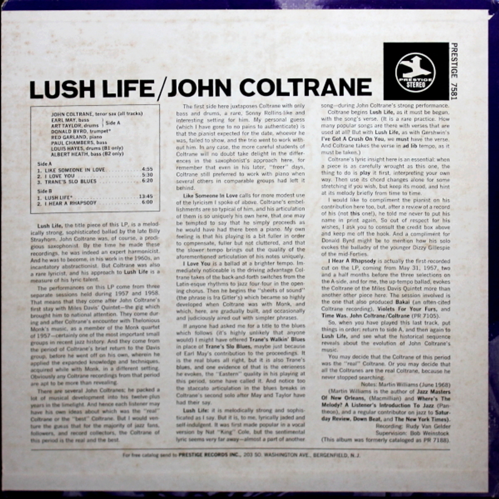 John Coltrane / Lush Life (LP)
