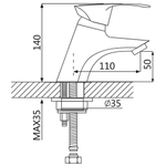 Смеситель для раковины Oute T18 T1801