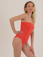 Купальник женский слитный коралловый