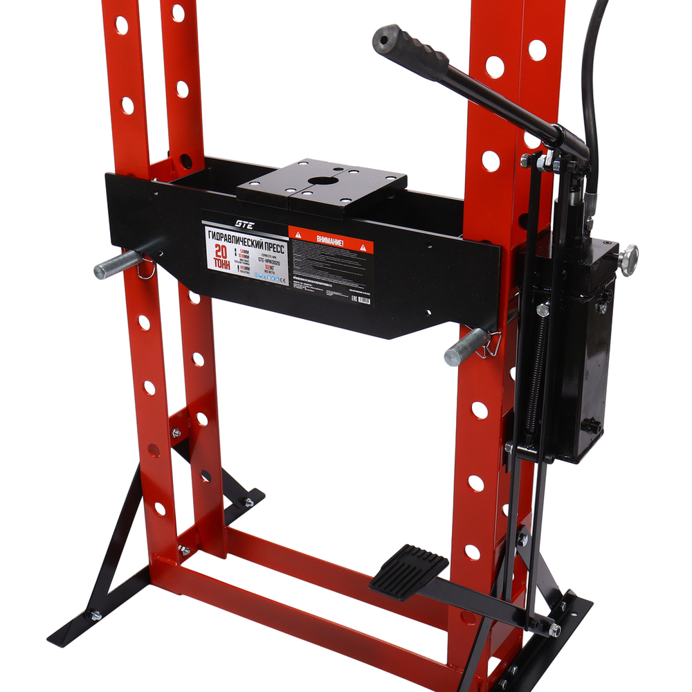 Пресс гидравлический 20т напольный с ножным и ручным приводом GTE