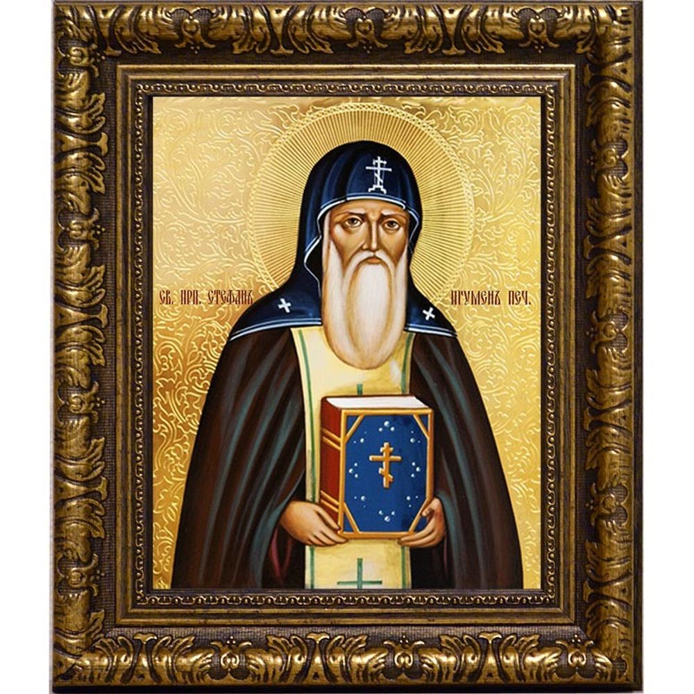 Стефан Печерский Владимиро-Волынский Преподобный. Икона на холсте.