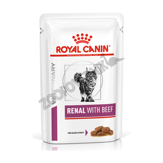 Royal Canin Renal Feline Wet в соусе с говядиной Консервы для кошек с почечной недостаточностью (пауч) 85 г x 12шт