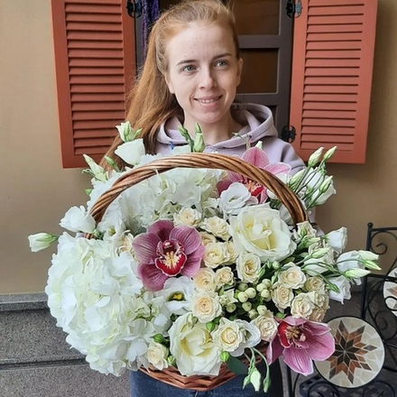 Купить Букет цветов «Белоснежка»