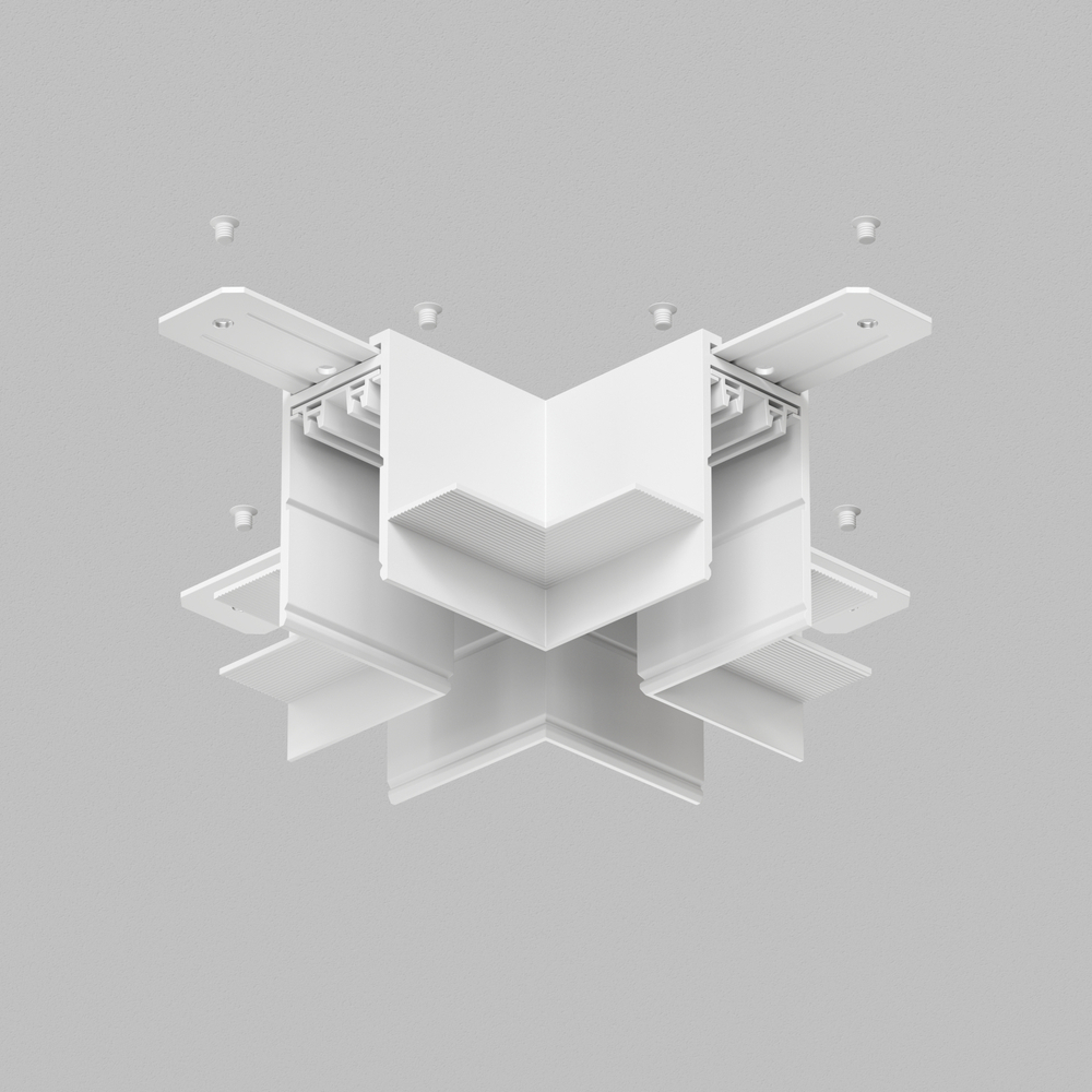 TR2114-WH Коннектор трека SMART для ГКЛ , \&amp;quot;X\&amp;quot; образный, механический , белый