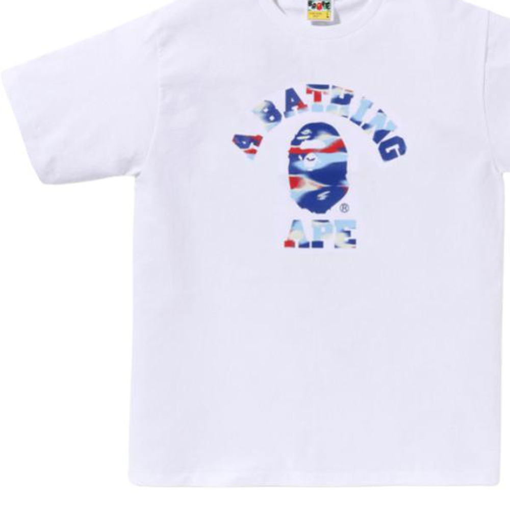 A Bathing Ape Bathing Ape Футболка Cotton Regular Summer 0zxtem038101q белый
